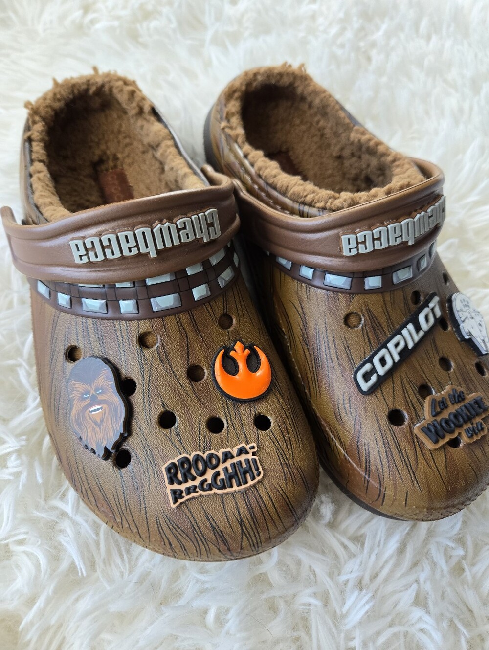 CROCS Kids Disney Dtar Wars Chewbacca Fleece-lined Slioon Clogs J 3